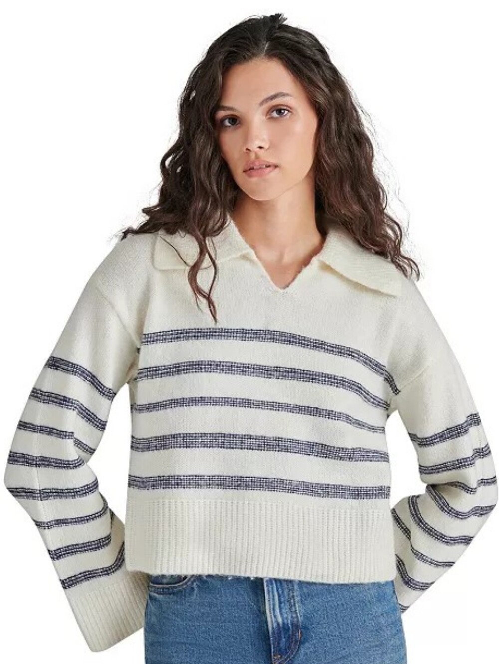Steve Madden Esther Collared Sweater Extremely Soft Med New